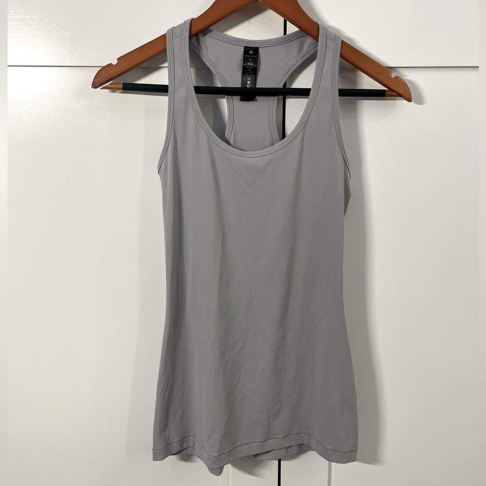 Ultra Soft Lightweight Grey Racerback Tank Top | Yogalicious